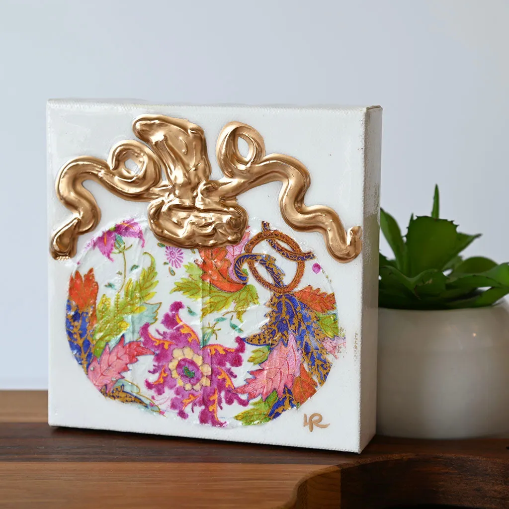 6"x6" Tobacco Leaf Pumpkin Canvas