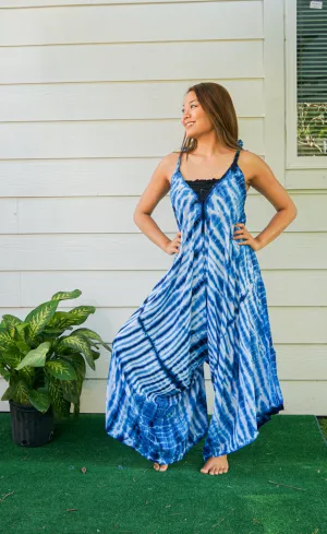 Azure Shibori Jumpsuit