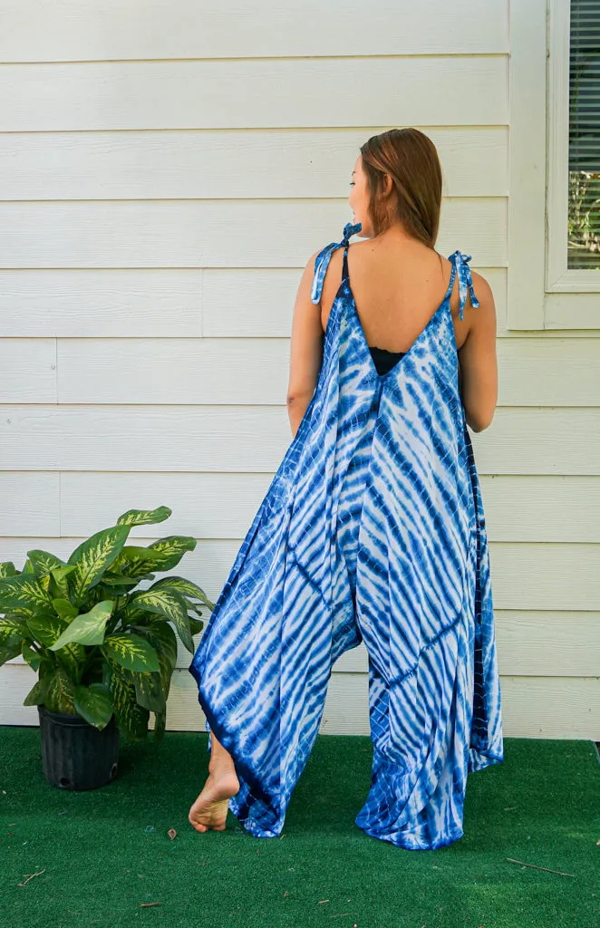 Azure Shibori Jumpsuit