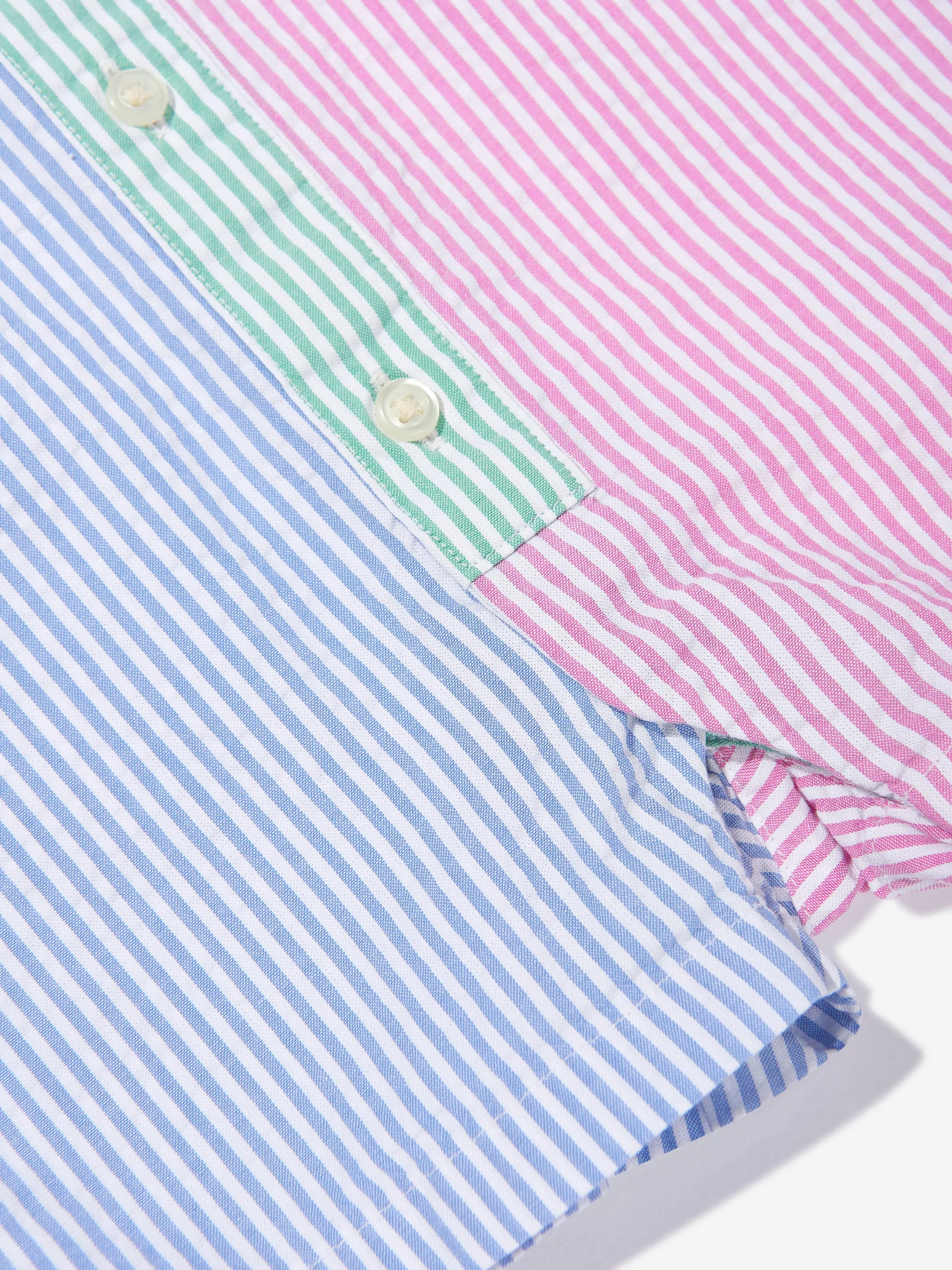 Baby Boys Striped Romper in Blue