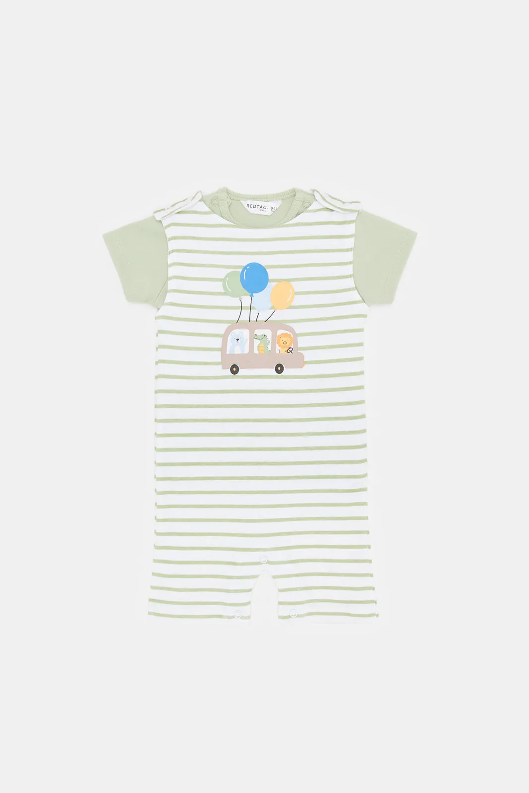 Baby Mint Stripe Dungaree Set (2 Piece)