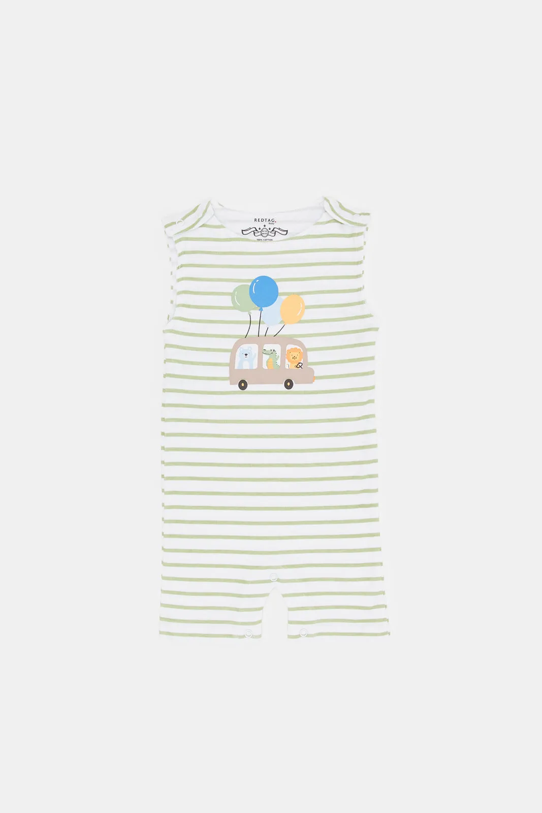 Baby Mint Stripe Dungaree Set (2 Piece)