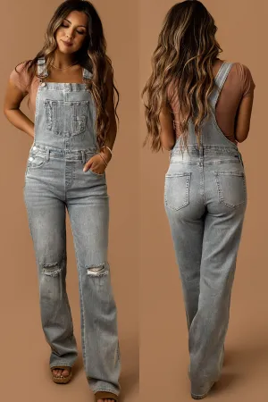 Bailey Distressed Denim Overalls | FINAL SALE