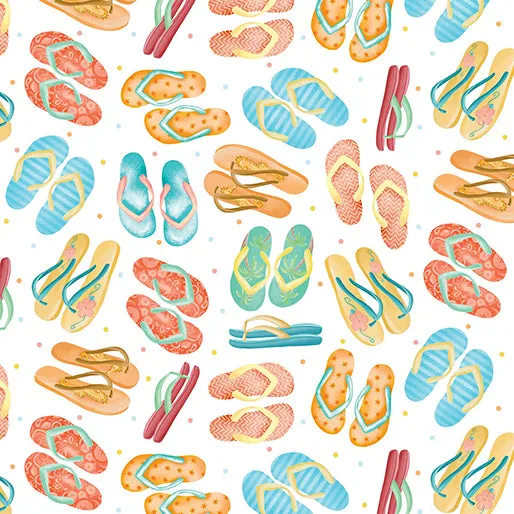 Beach Retreat 14588-09 Flip Flops White