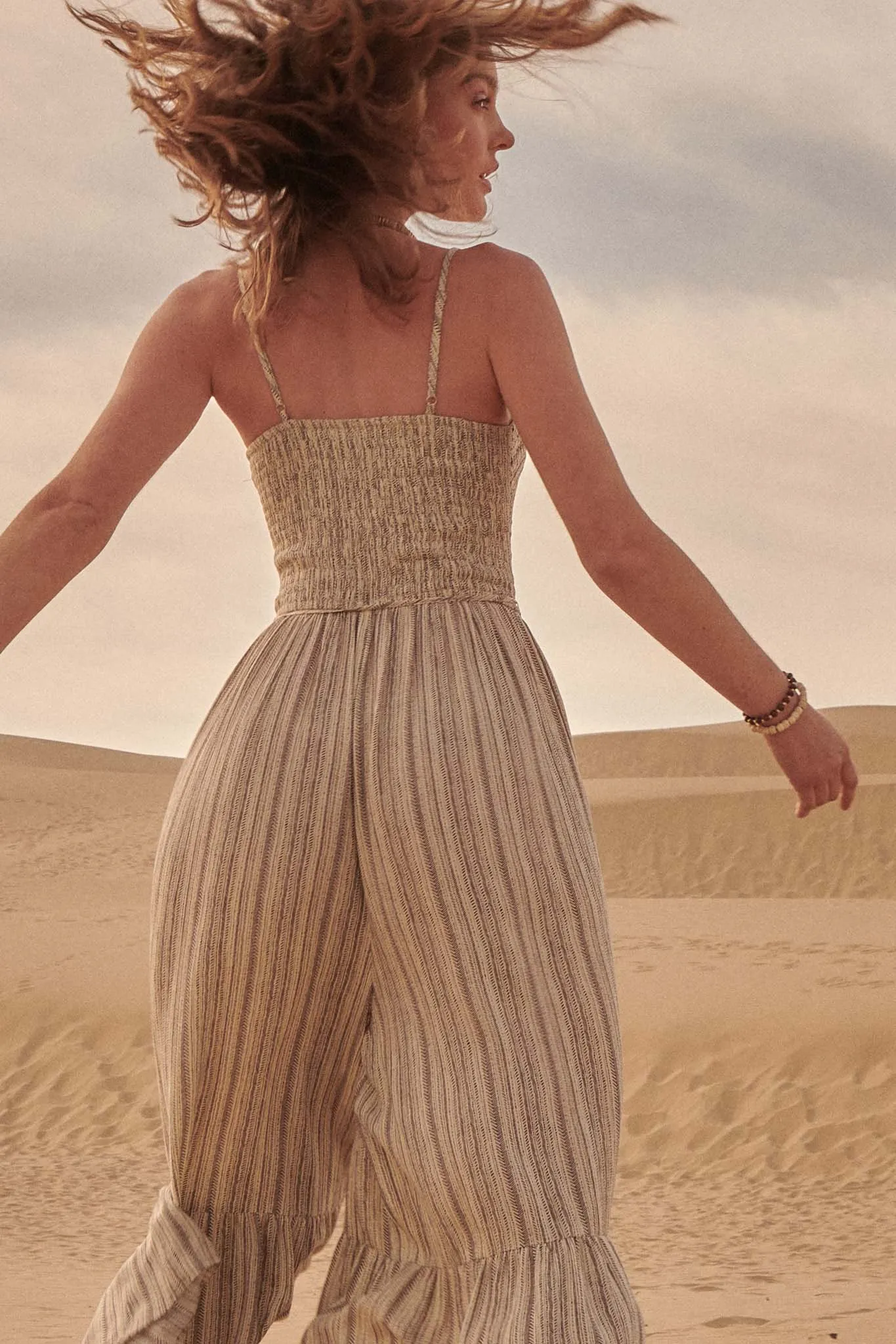 Beautiful Journey Striped Wide-Leg Cami Jumpsuit