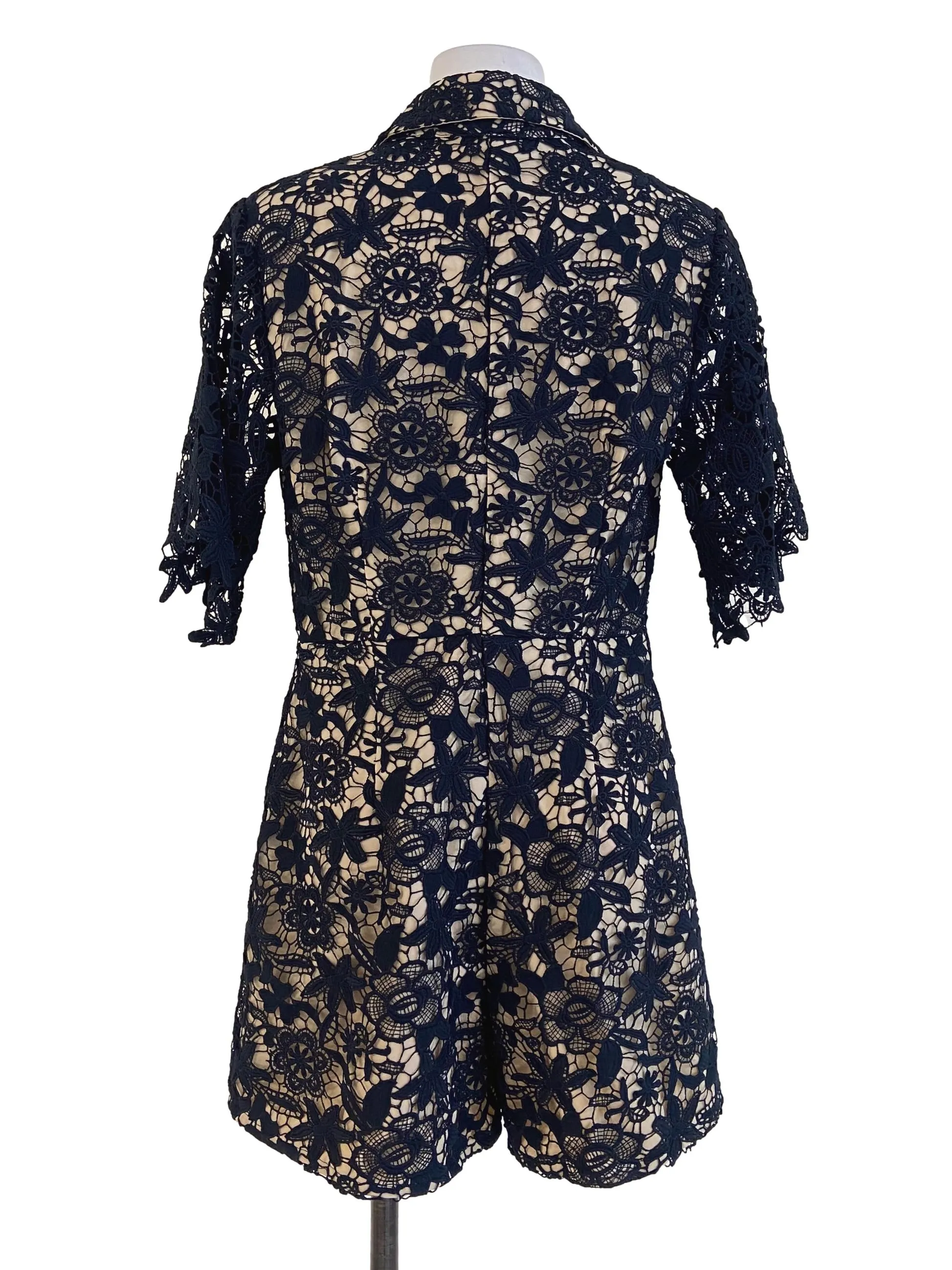 Black Flower Lace Rompers LB