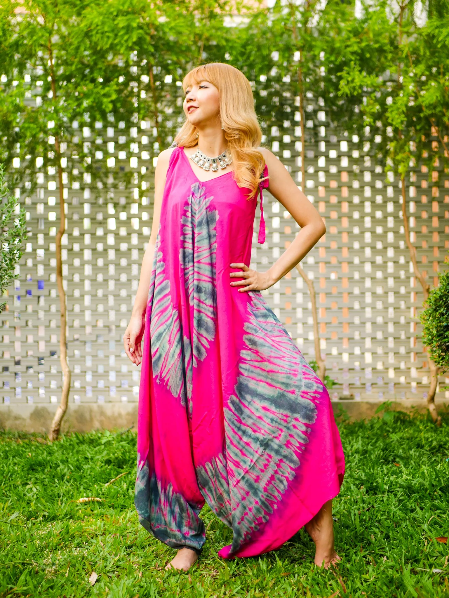 Boho Blossom Hand Dyed Jumpsuit