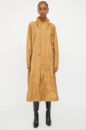 Brown Hooded Rain Jacket