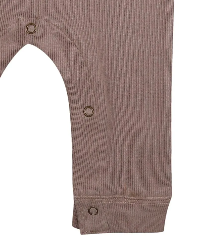 Brown Rib Romper