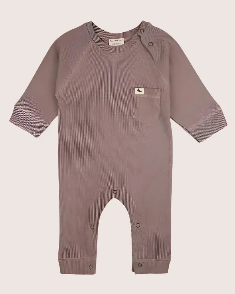 Brown Rib Romper