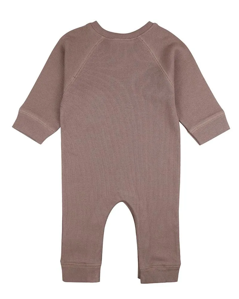 Brown Rib Romper