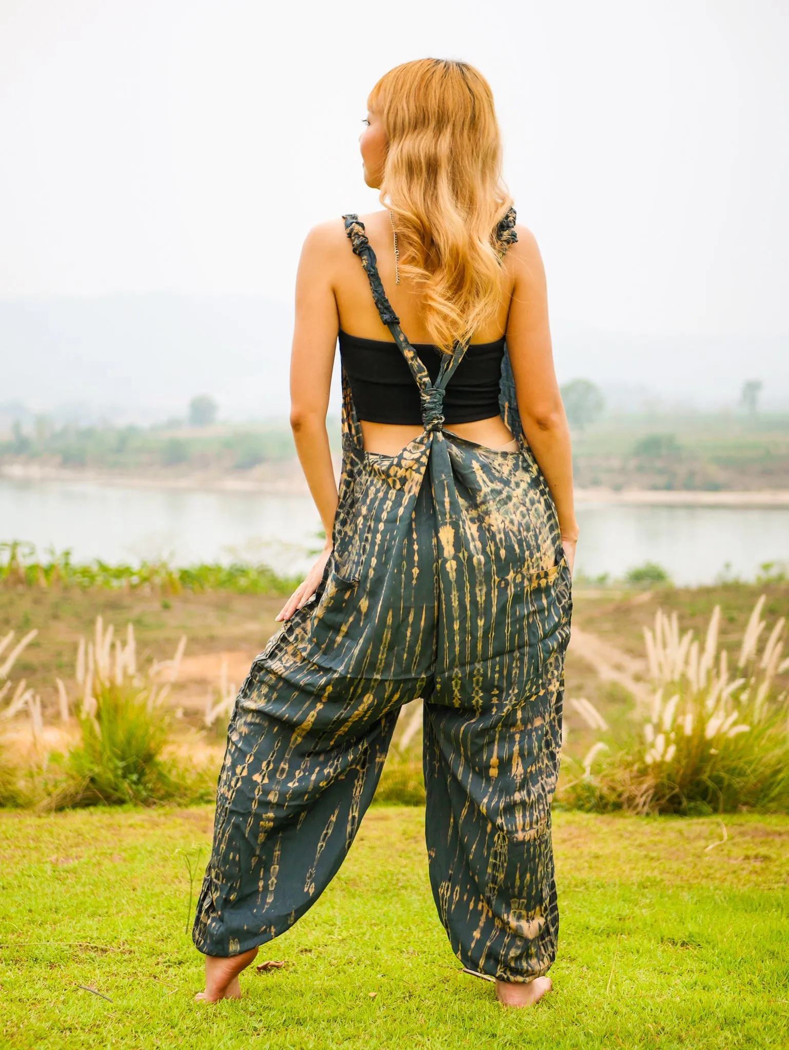 Celeste Racerback Dungarees Jumpsuit Romper
