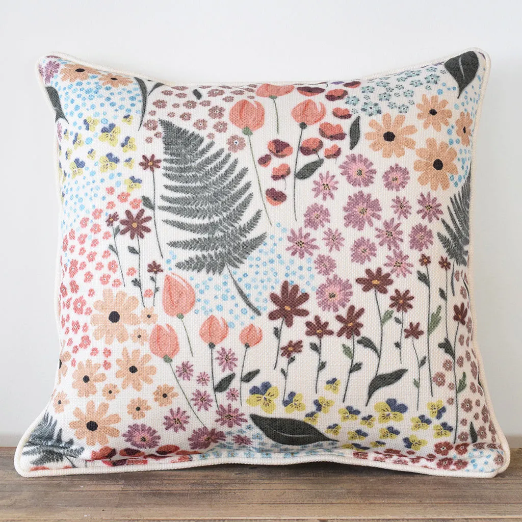 Charming Floral Mississippi Square Pillow