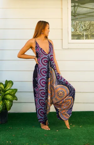 Cosmic Mandala Boho Hippie Jumpsuit