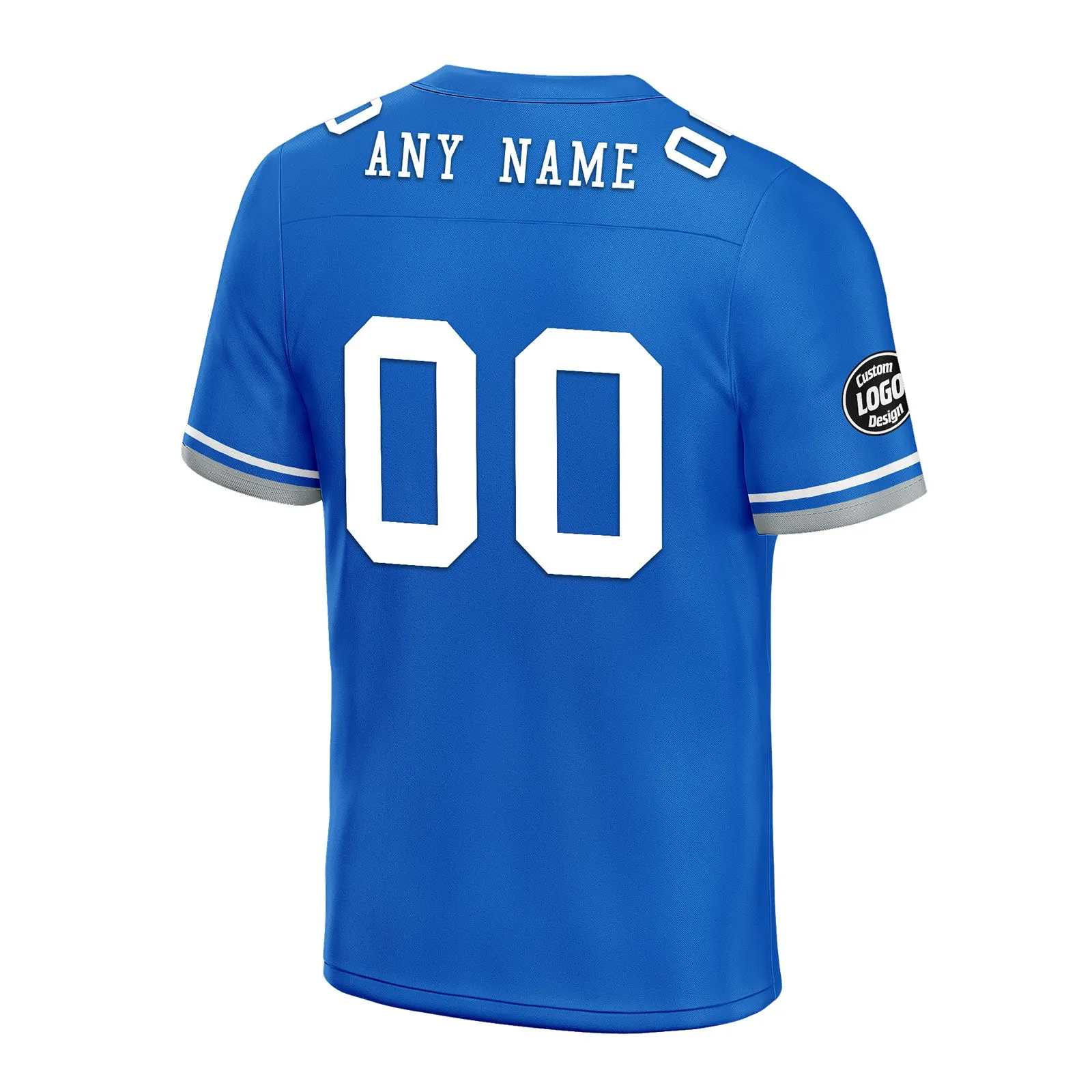 Custom Blue Gray Detroit Football Jersey and Firesoul Sports Shoes Combo Offer Personalized Combo ZH-D020273-11