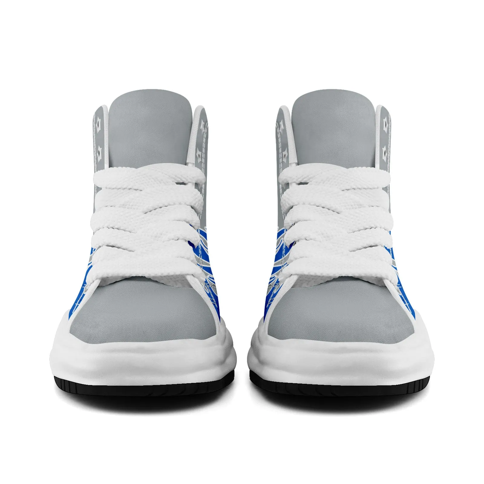 Custom Blue Gray Detroit Football Jersey and Firesoul Sports Shoes Combo Offer Personalized Combo ZH-D020273-11