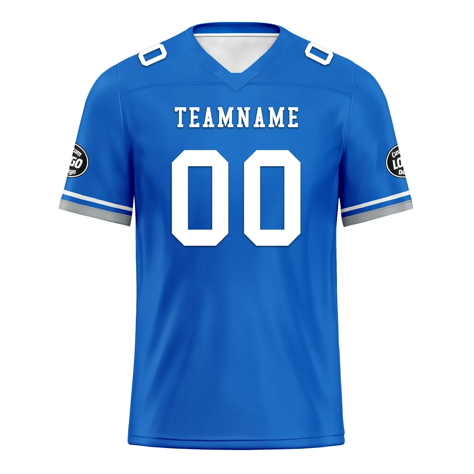 Custom Blue Gray Detroit Football Jersey and Firesoul Sports Shoes Combo Offer Personalized Combo ZH-D020273-11