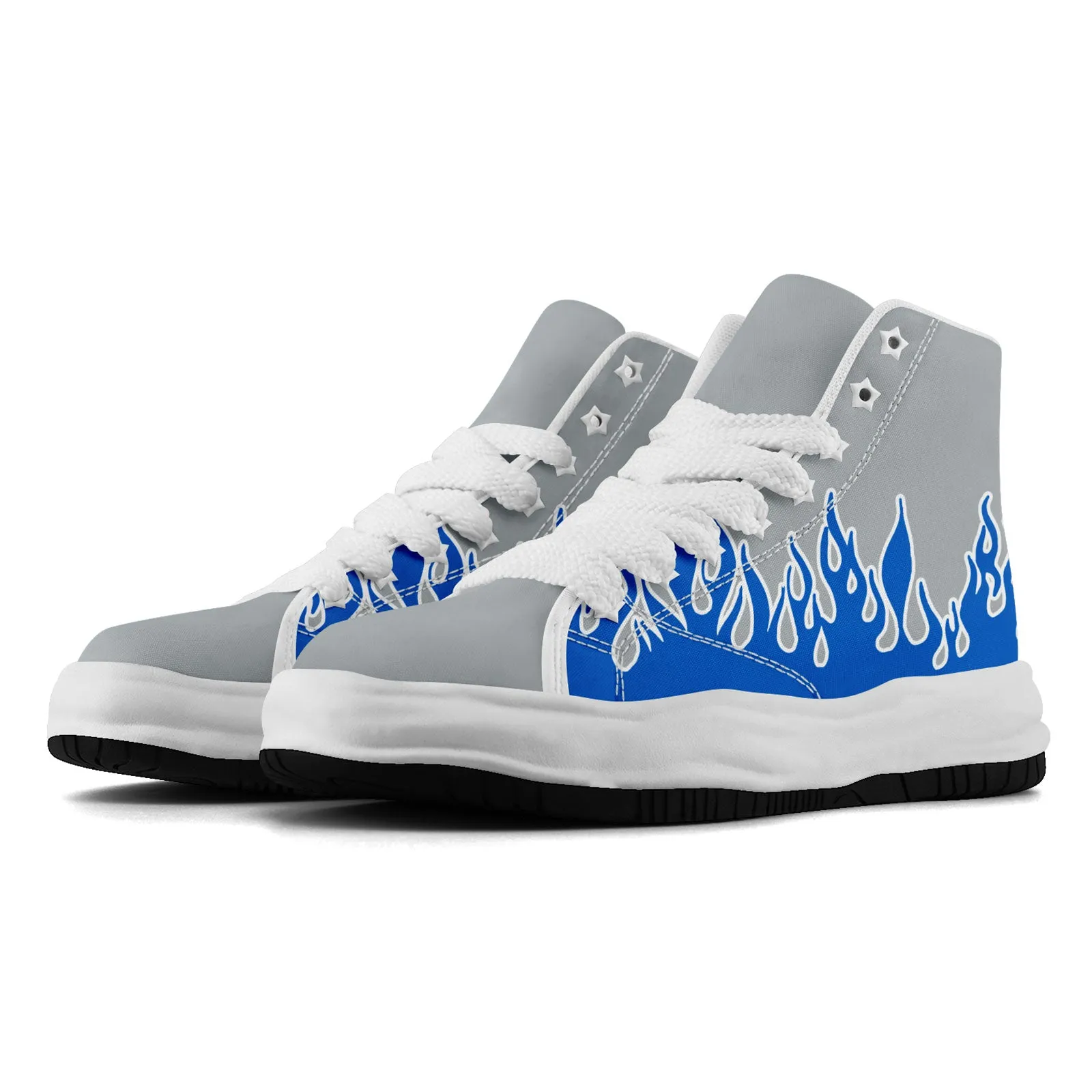 Custom Blue Gray Detroit Football Jersey and Firesoul Sports Shoes Combo Offer Personalized Combo ZH-D020273-11