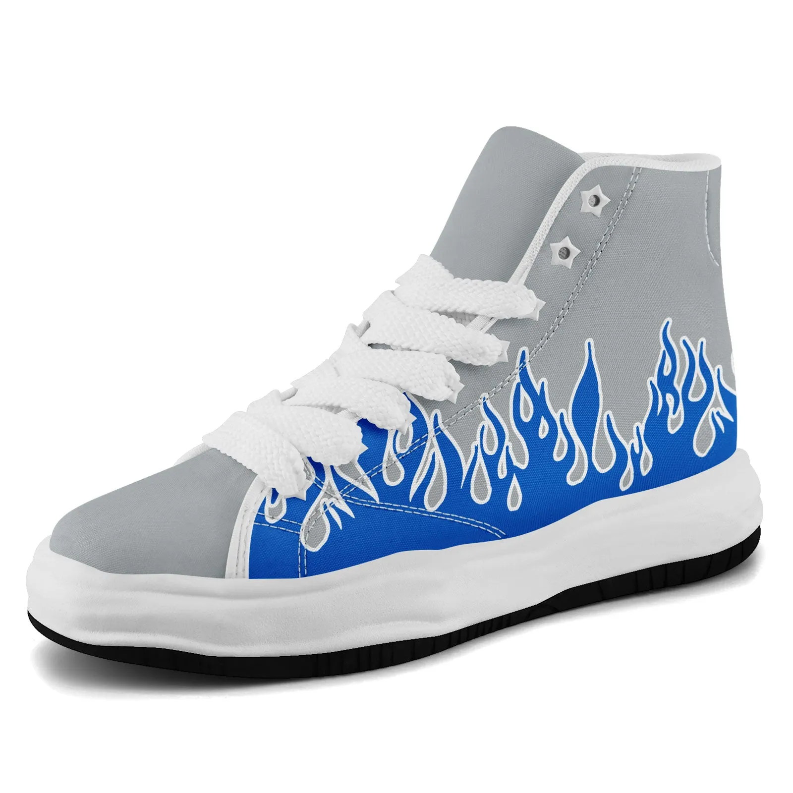 Custom Blue Gray Detroit Football Jersey and Firesoul Sports Shoes Combo Offer Personalized Combo ZH-D020273-11