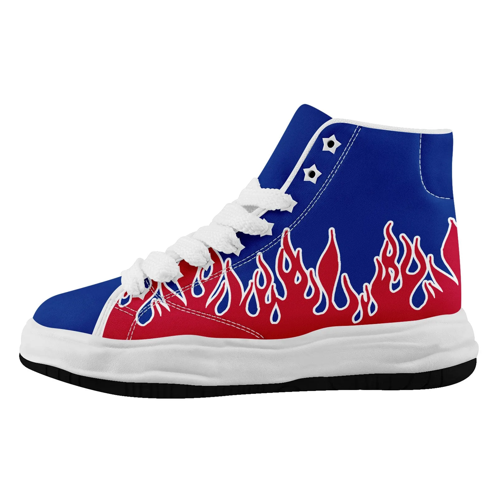 Custom Blue White Red Buffalo Football Jersey and Firesoul Sports Shoes Combo Offer Personalized Combo ZH-D020273-4