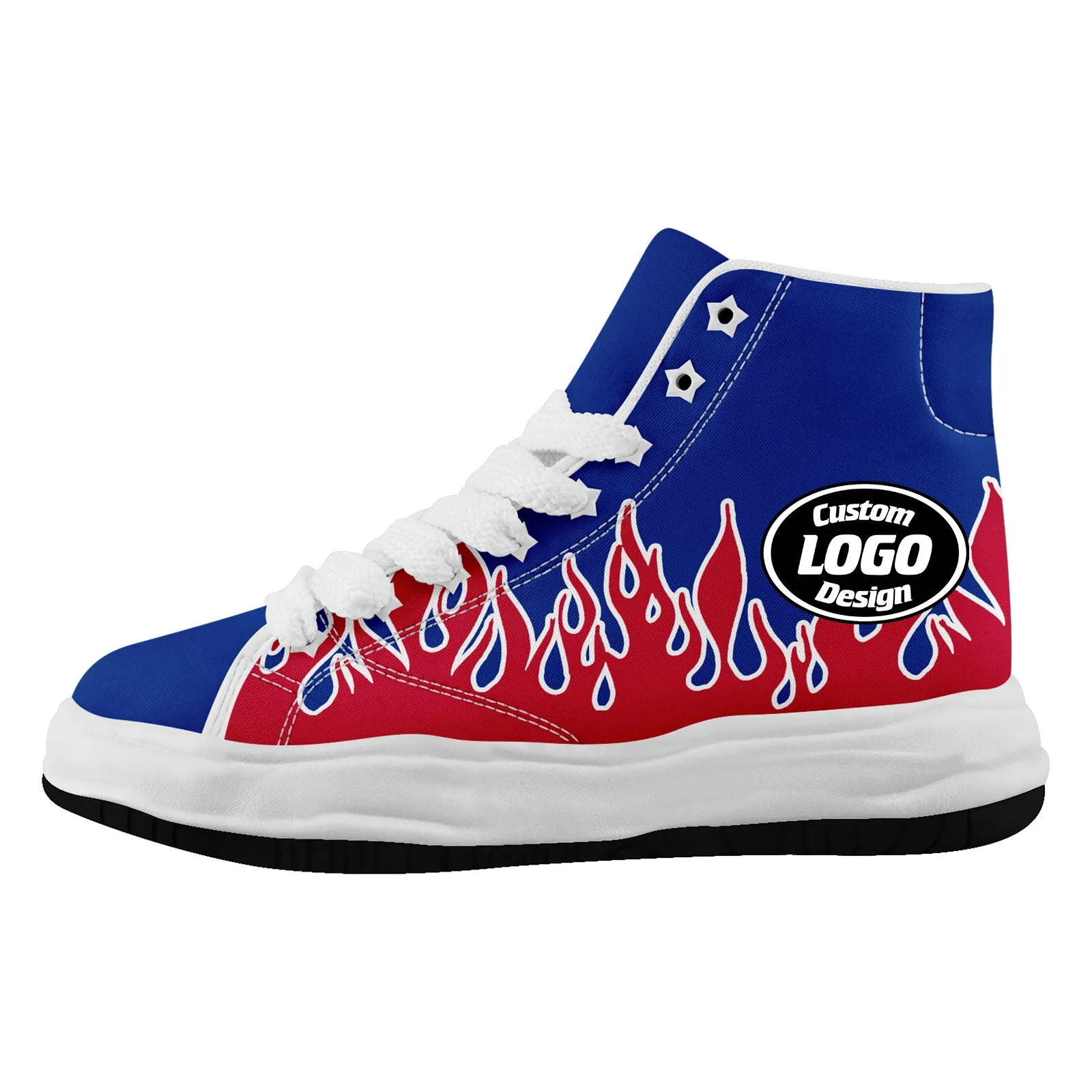 Custom Blue White Red Buffalo Football Jersey and Firesoul Sports Shoes Combo Offer Personalized Combo ZH-D020273-4