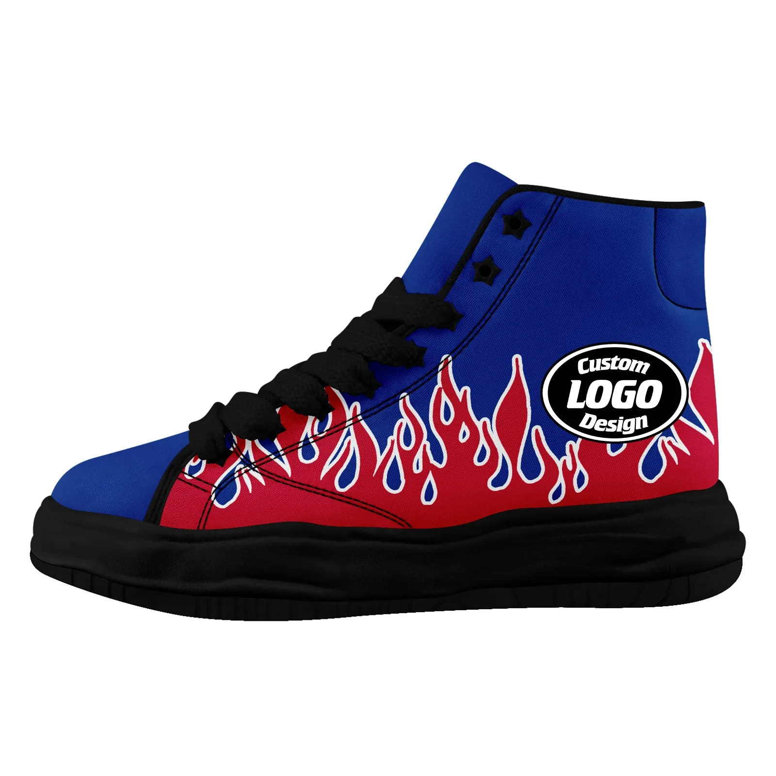 Custom Blue White Red Buffalo Football Jersey and Firesoul Sports Shoes Combo Offer Personalized Combo ZH-D020273-4
