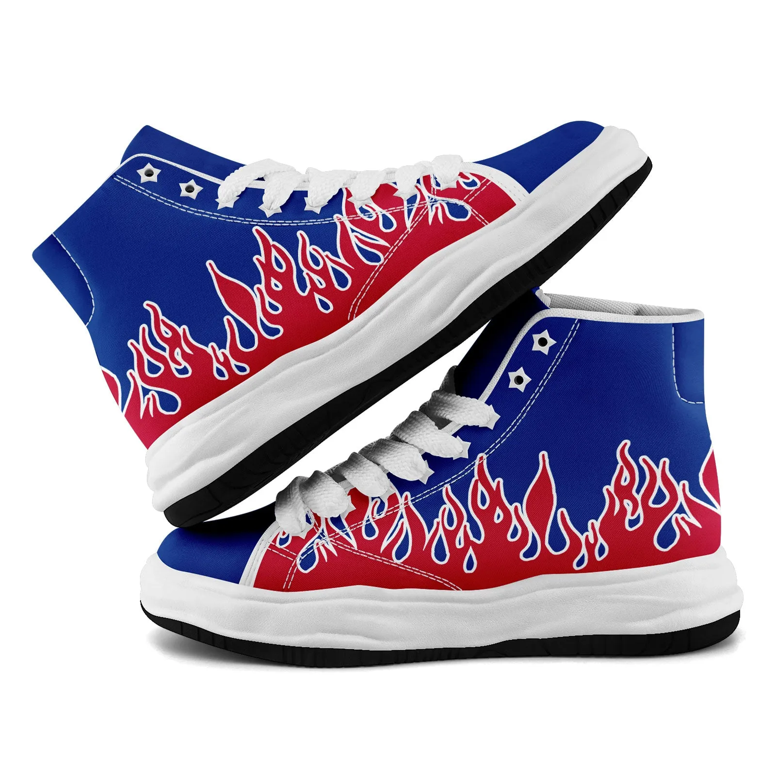 Custom Blue White Red Buffalo Football Jersey and Firesoul Sports Shoes Combo Offer Personalized Combo ZH-D020273-4
