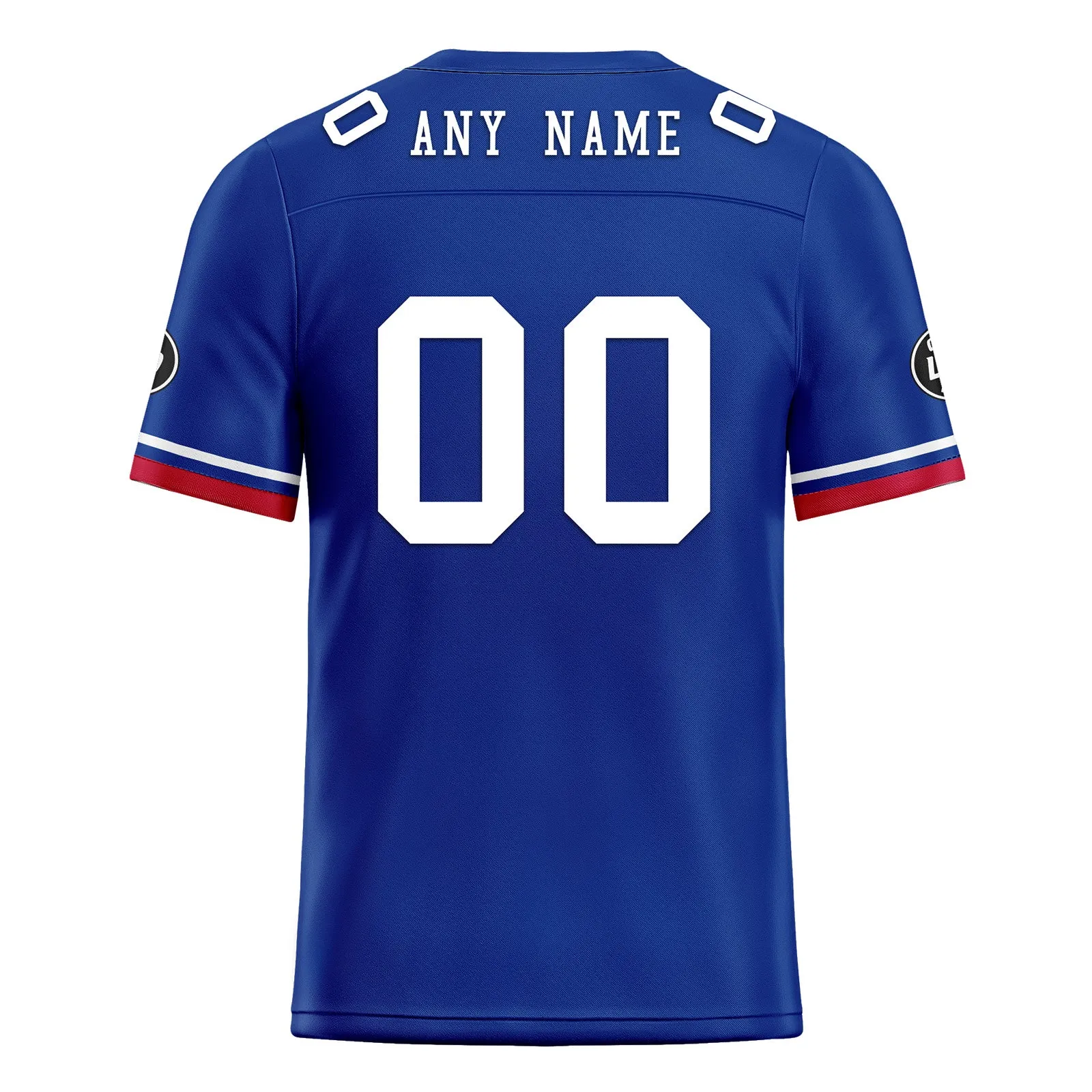 Custom Blue White Red Buffalo Football Jersey and Firesoul Sports Shoes Combo Offer Personalized Combo ZH-D020273-4