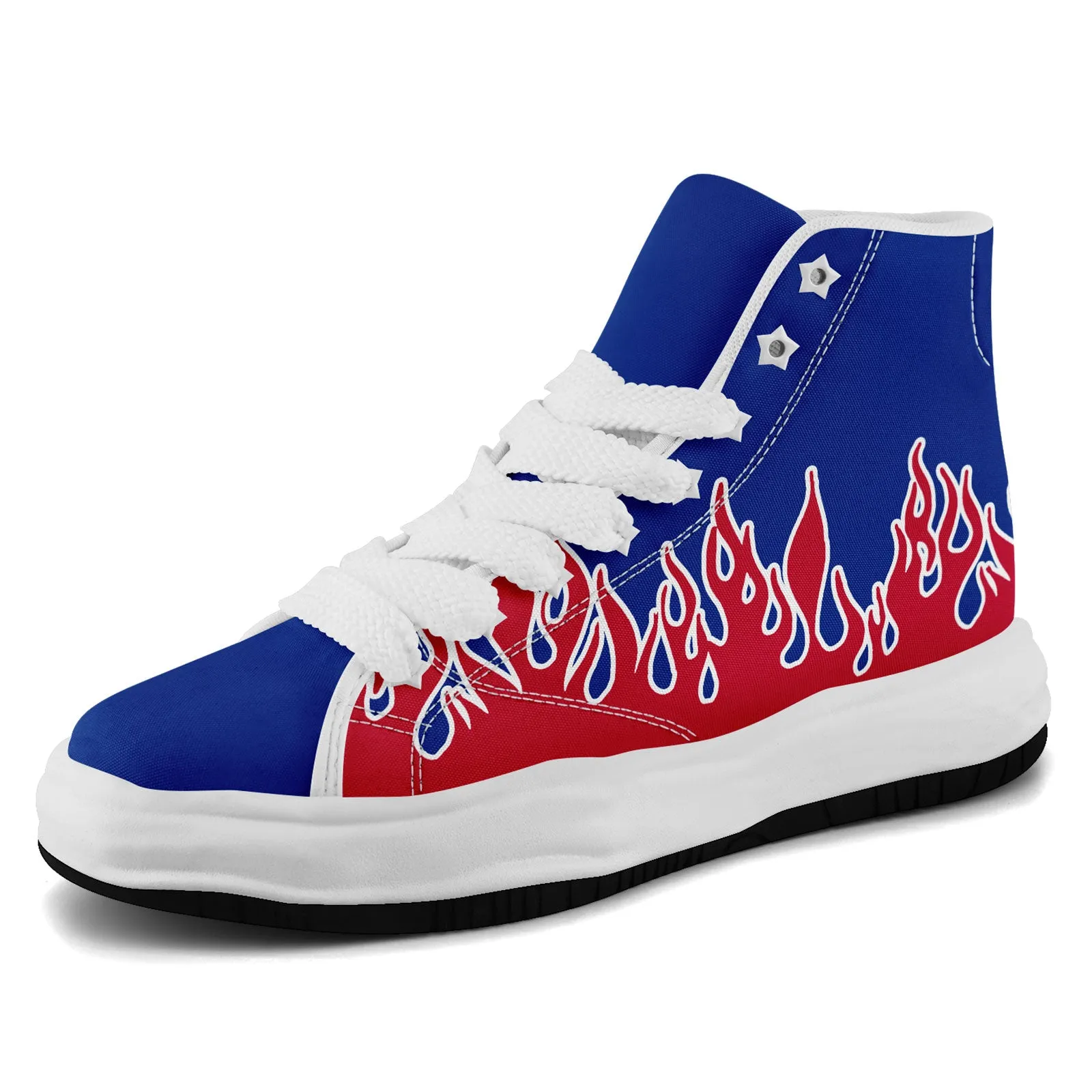 Custom Blue White Red Buffalo Football Jersey and Firesoul Sports Shoes Combo Offer Personalized Combo ZH-D020273-4