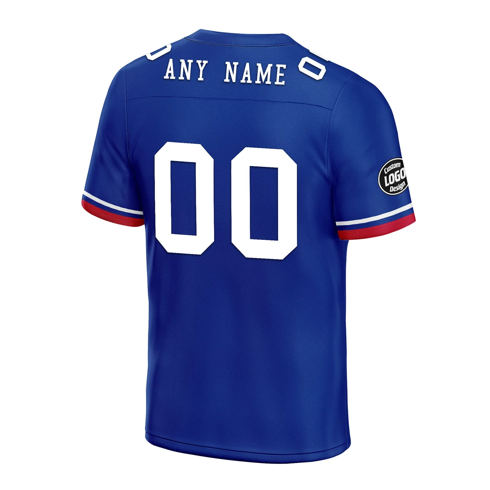 Custom Blue White Red Buffalo Football Jersey and Firesoul Sports Shoes Combo Offer Personalized Combo ZH-D020273-4