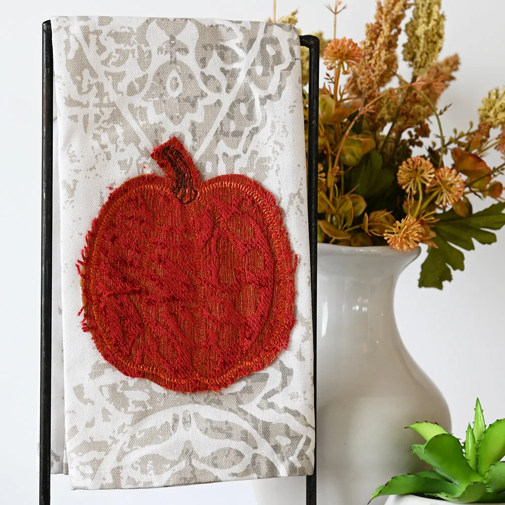 Damask Orange Pumpkin Hand Towel