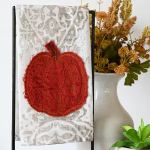 Damask Orange Pumpkin Hand Towel