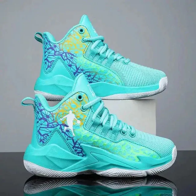 Fashion sneakers with breathable mesh with front laces