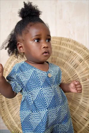 Fola Playsuit | Blue Tile
