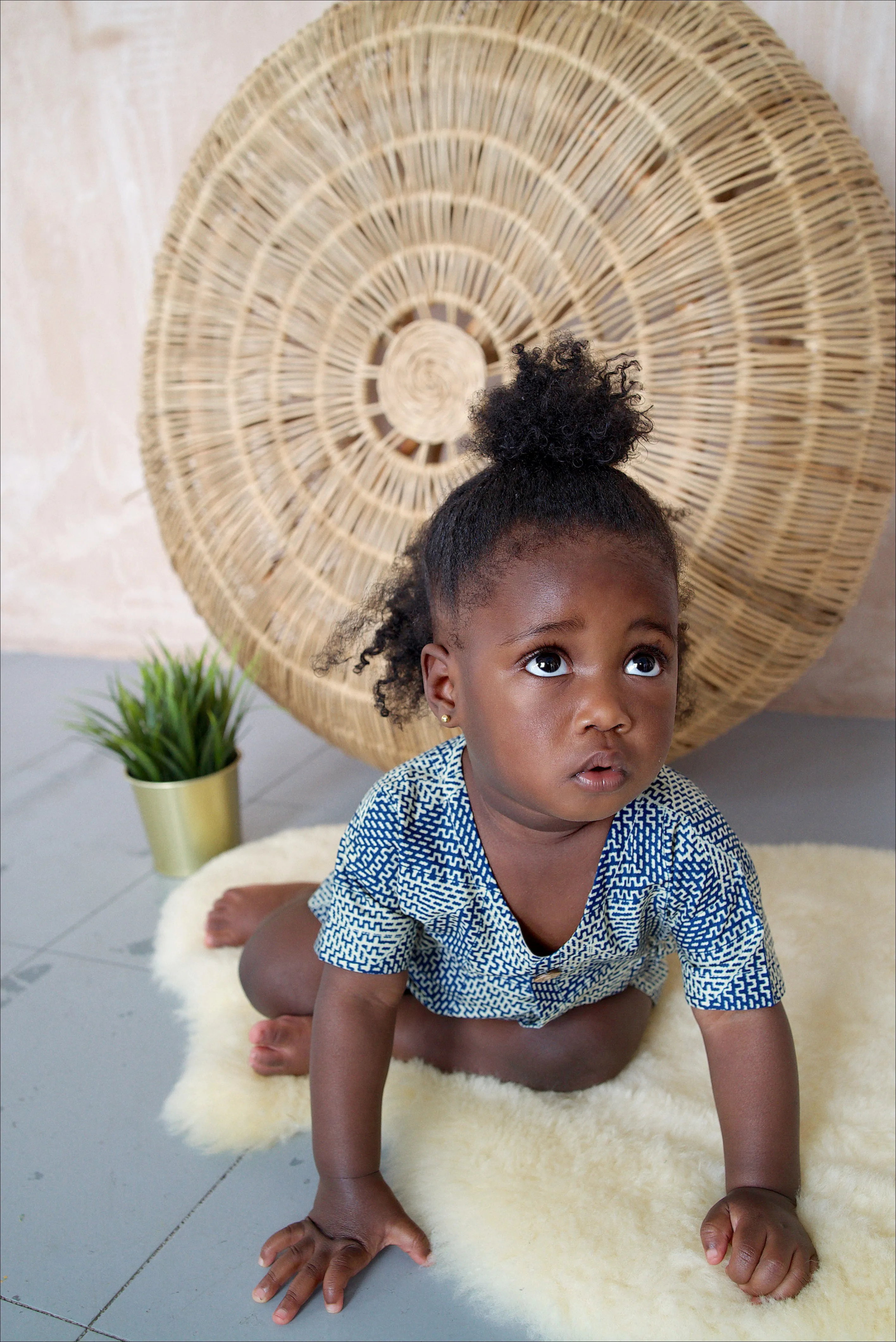 Fola Playsuit | Blue Tile