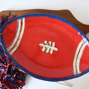Football Platter Red & Blue