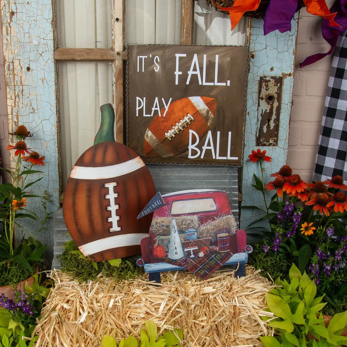 Football Pumpkin Stake