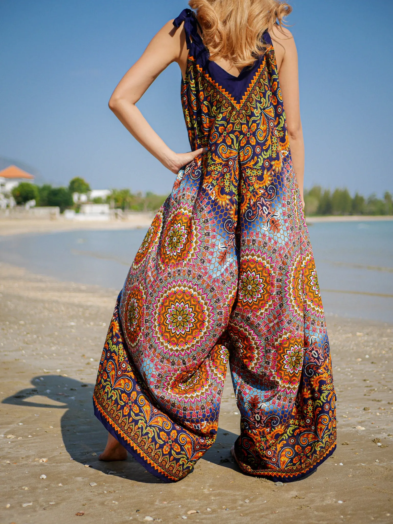 Golden Hour Mandala Boho Jumpsuit