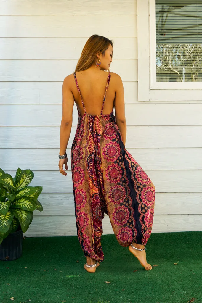 Golden Mandala Hippie Boho Jumpsuit