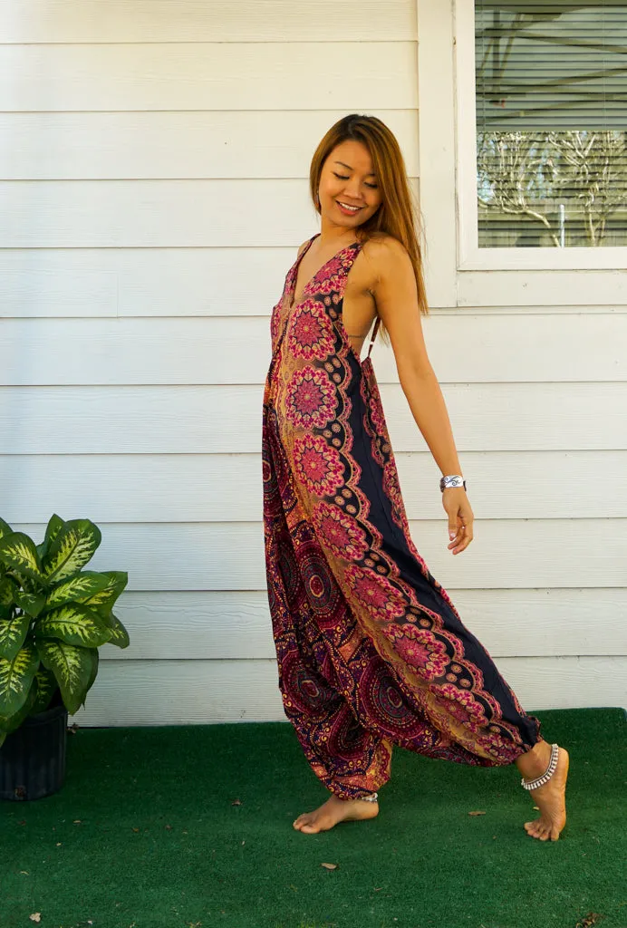 Golden Mandala Hippie Boho Jumpsuit