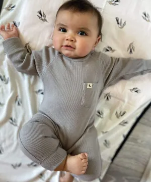 Grey Rib Romper