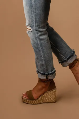 Hazel Espadrille Wedge Sandals (Brown) | PREORDER Restocking 3/15