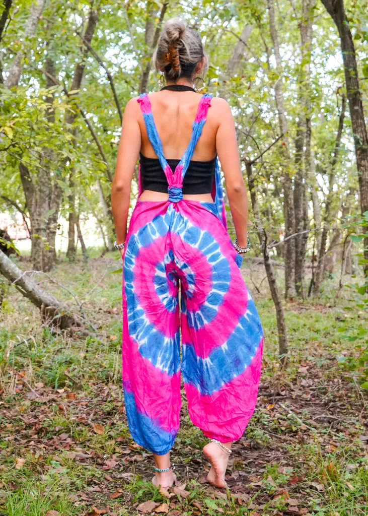 Hippie Glow Racerback Dungarees Jumpsuit Romper