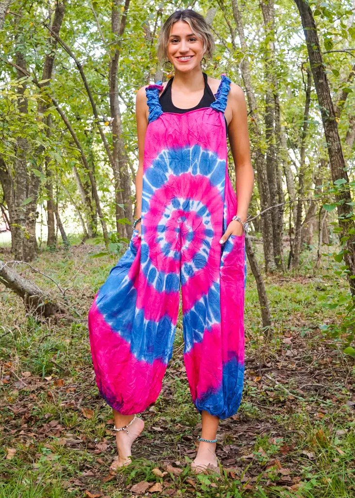 Hippie Glow Racerback Dungarees Jumpsuit Romper