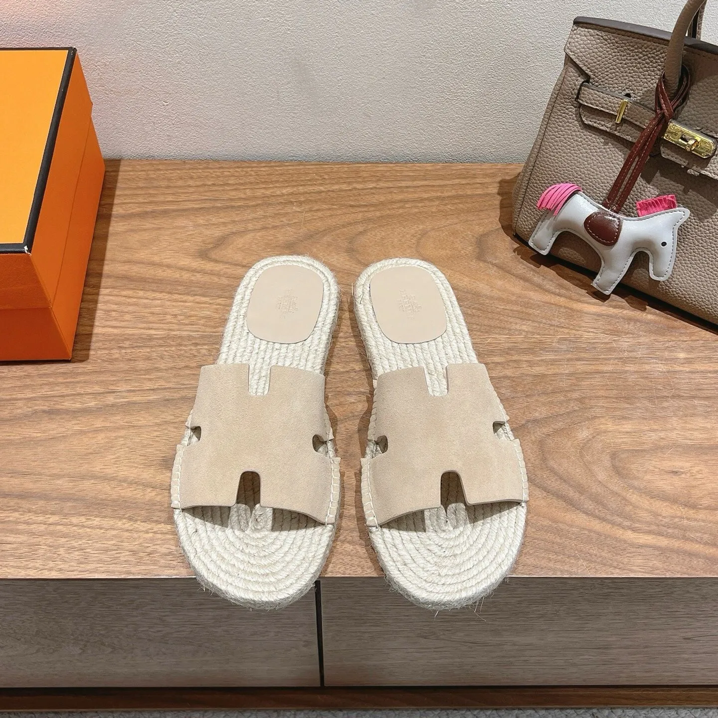 HM Antigua Espadrille Beige Sable Sedge Sole Ground Leather