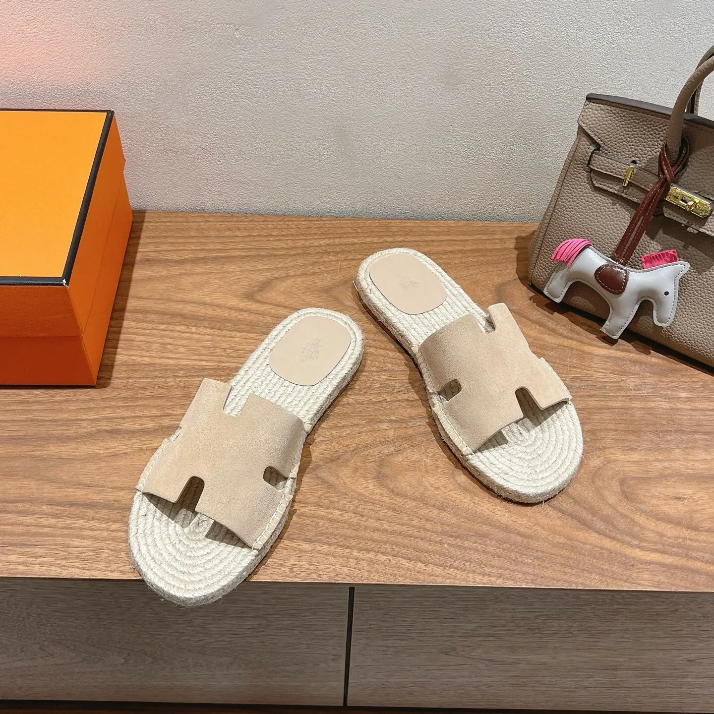 HM Antigua Espadrille Beige Sable Sedge Sole Ground Leather