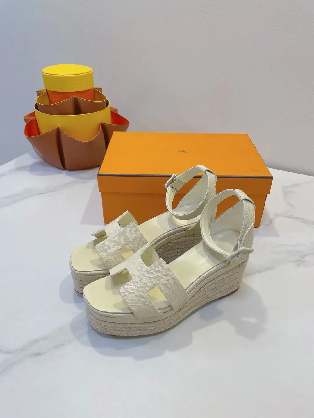 HM Elda espadrille White Cowhide 212235