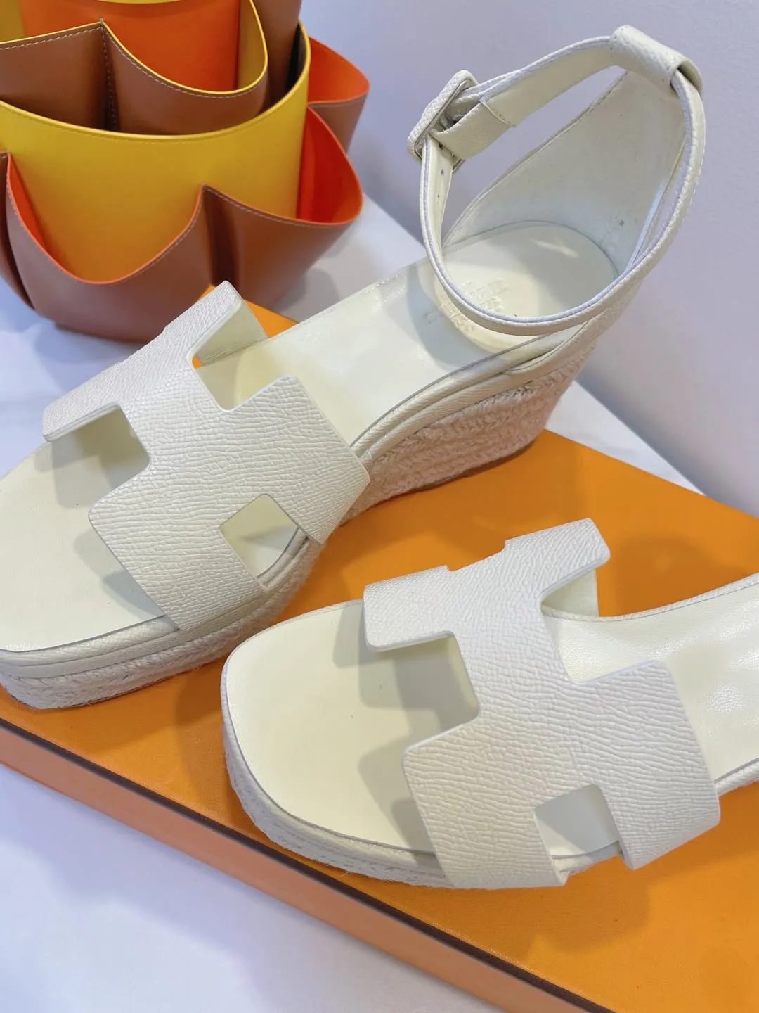 HM Elda espadrille White Cowhide 212235