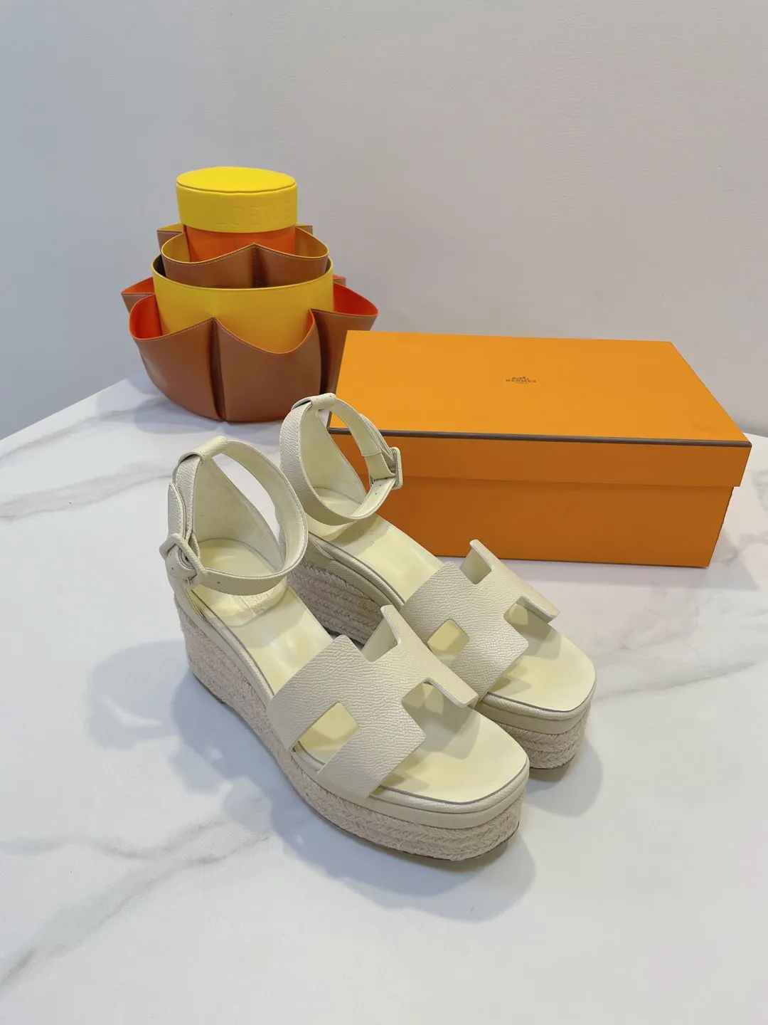 HM Elda espadrille White Cowhide 212235