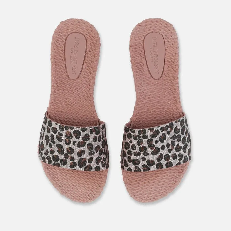 Ilse Jacobsen Leopard Print Slip on Flops